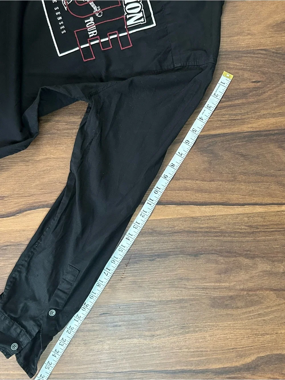 True Religion Black Graphic Button-Up Shirt